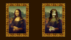 Creepy Mona Lisa Wallpaper