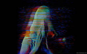Creepy Screen Glitch Wallpaper