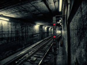 Creepy Underground Subway Wallpaper