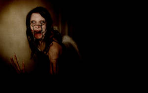Creepy Vampire Zombie Girl Wallpaper