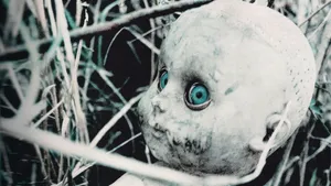 Creepy White Doll Nest Wallpaper