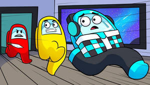 Crewmates And Impostors Among Us Wallpaper