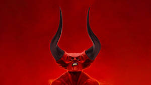 Crimson Devil Horn Wallpaper