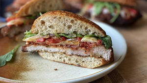 Crispy Pork Parmigiana Brunch Sandwiches Wallpaper