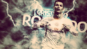 Cristiano Ronaldo Lightning Artwork Wallpaper