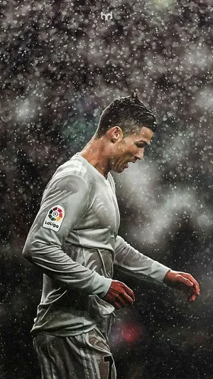 Cristiano Ronaldo Portugal Raining La Liga Wallpaper