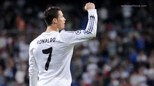Cristiano Ronaldo Pulling Fist Wallpaper