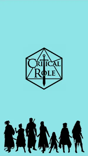 Critical Role Blue Minimalist Poster Wallpaper