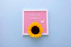 Crochet Hello Summer Desktop Wallpaper