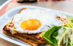 Croque Madame With Egg Wallpaper