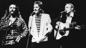 Crosby Stills And Nash Black White Wallpaper