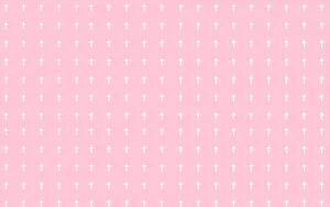 Cross Aesthetic Computer Light Pink Wallpaper