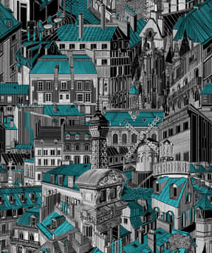 Crowded Houses Designer Wallpaper