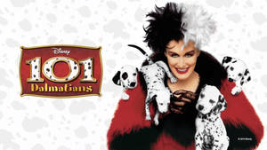 Cruella De Vil's Mischievous Grin In 101 Dalmations Wallpaper