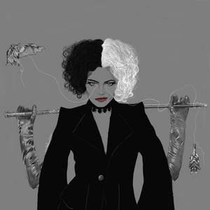 Cruella Digital Illustration Wallpaper