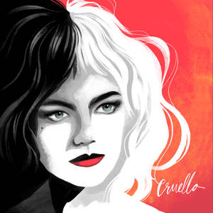 Cruella Digital Painting Wallpaper