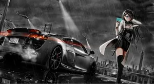 Cruise Through The Streets In Style With Anime Drift Wallpaper