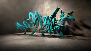Crumpled Cardiograph Graffiti Wallpaper