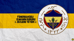 Crumpled Paper Texture Fenerbahce Wallpaper