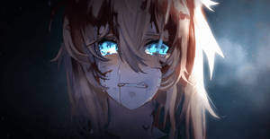 Crying Bloody Violet Evergarden Wallpaper