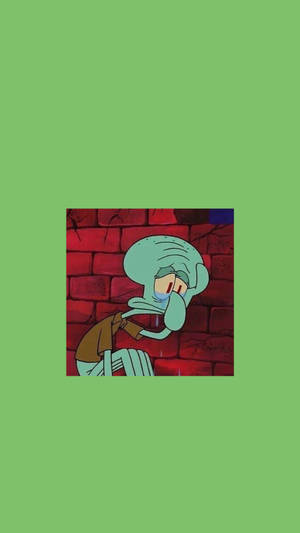 Crying Sad Squidward Wallpaper