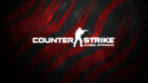 Cs Go Logo Red Stripes Wallpaper