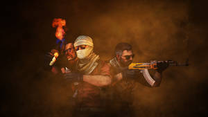 Cs Go Skins Against Smoky Brown Wallpaper