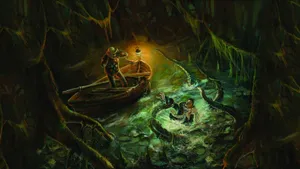 Cthulhu Drowning Man Wallpaper