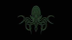 Cthulhu Minimalist Octopus Symbol Wallpaper