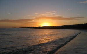 Cuban Beach With Sunset Wallpaper