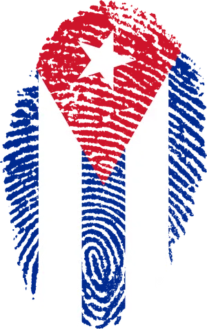 Cuban Flag Finger Print Wallpaper