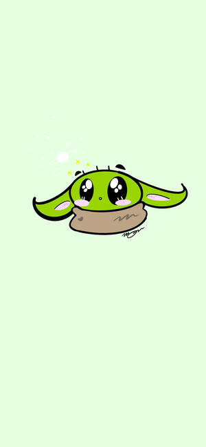 Cute 2d Baby Yoda Wallpaper
