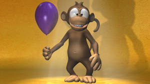 Cute 3d Phone Monkey Wallpaper