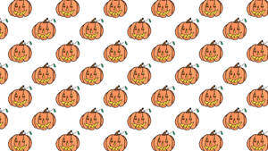 Cute Aesthetic Halloween Pumpkins Wallpaper