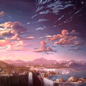 Cute Aesthetic Ipad Scenery Falls Wallpaper