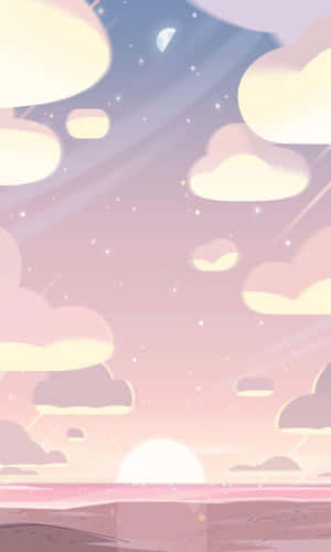 Cute Aesthetic Ipad Sun Moon Clouds Wallpaper