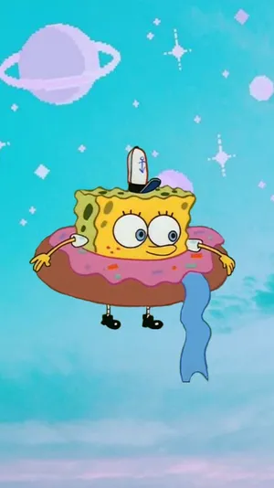 Cute Aesthetic Spongebob Cartoon Wallpaper