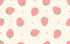 Cute Aesthetic Strawberry Desktop Wallpaper