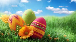 Cute And Colorful Easter Eggs Wallpaper