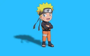 Cute And Courageous, Naruto Chibi Taking On The World Wallpaper