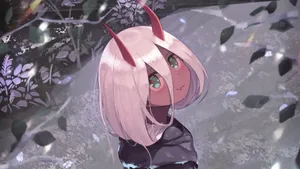 Cute Anime Pfp Zero Two Wallpaper