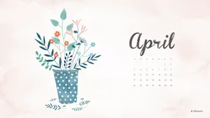 Cute April Calendar Wallpaper