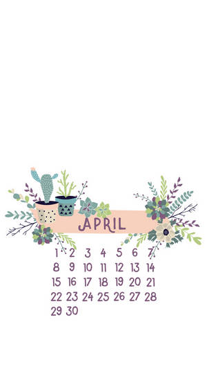 Cute April Calendar Wallpaper