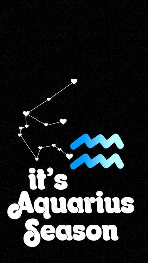 Cute Aquarius Constellation Heart Wallpaper