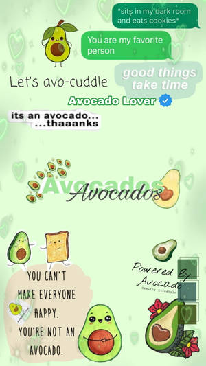 Cute Avocado Inspirational Wallpaper