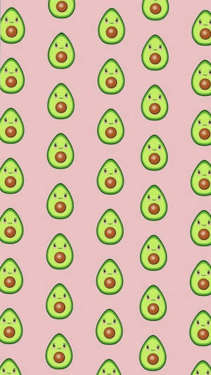 Cute Avocado With Lovely Pink Background Wallpaper