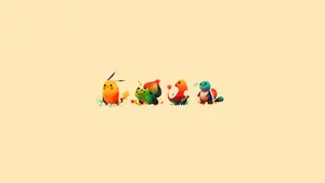 Cute Baby Pikachu And Other Pokemon Wallpaper