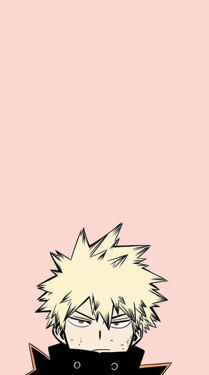 Cute Bakugou My Hero Academia Pink Aesthetic Wallpaper