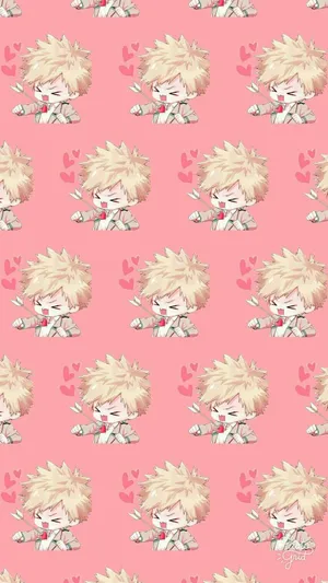 Cute Bakugou Shows Off His Unique Fiery Personality In This Fun Portrait Wallpaper