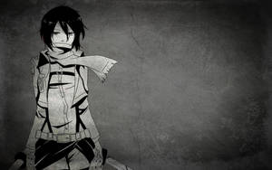 Cute Black And White Aesthetic Mikasa Ackerman Wallpaper